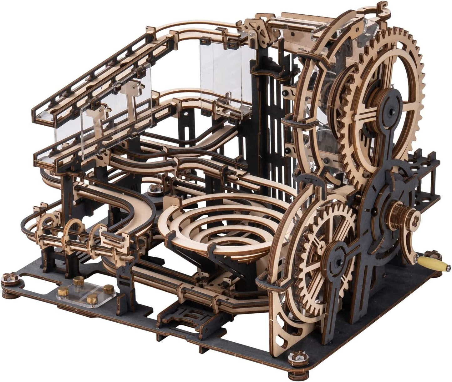 Robotime ROKR Marble Night City 3D Wooden Puzzle With Working Gears Waterwheel Model (LGA01)