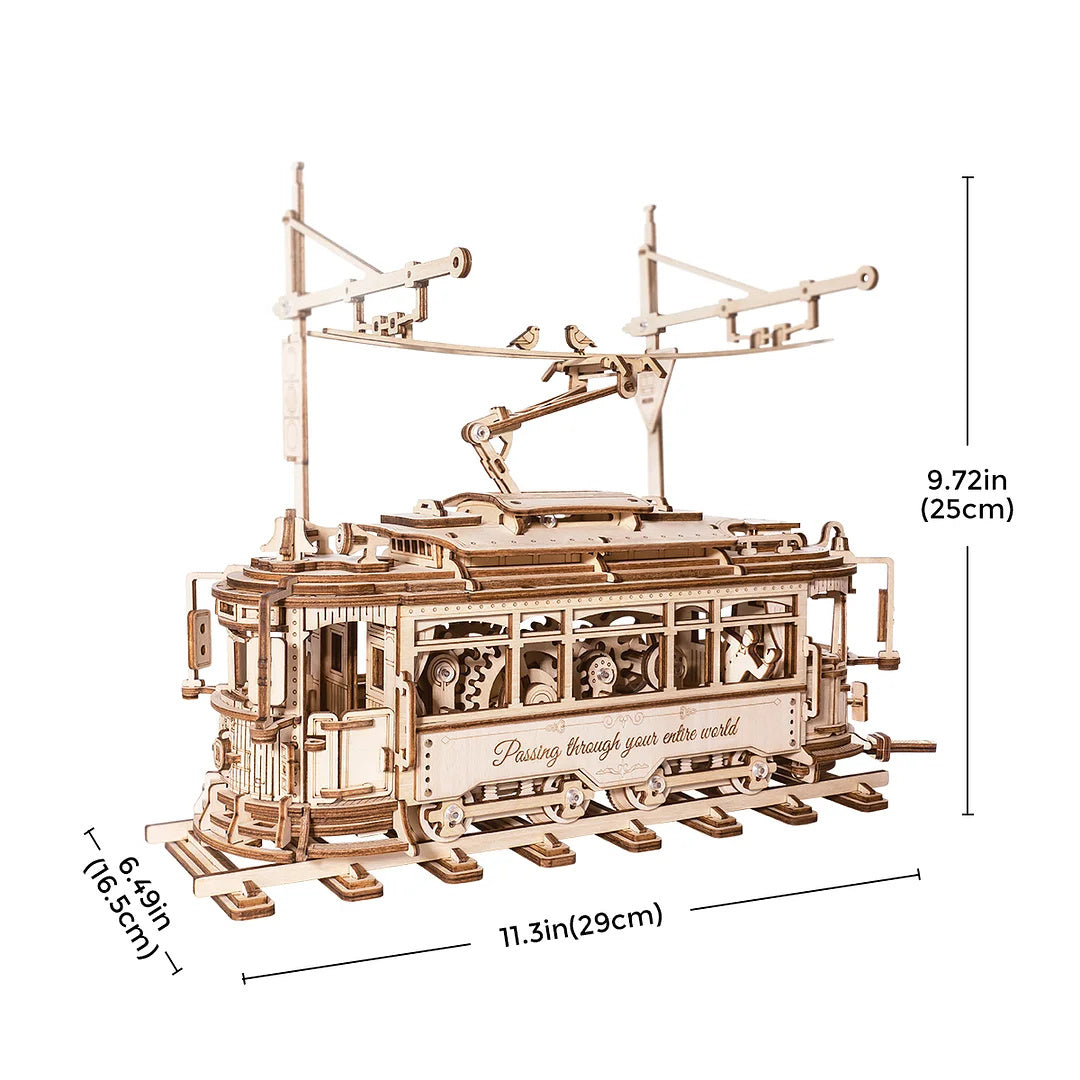 Rokr Classic City Tram 3D Wooden Puzzle LK801 Building Toys Jigsaw For Xmas Gift