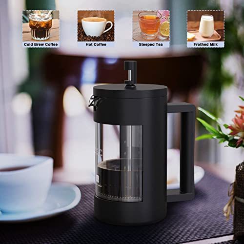 French Press Coffee Maker, cafetière 100% BPA Free Prensa Francesa, Rust-Free And Dishwasher Safe, 350ml or 600ml