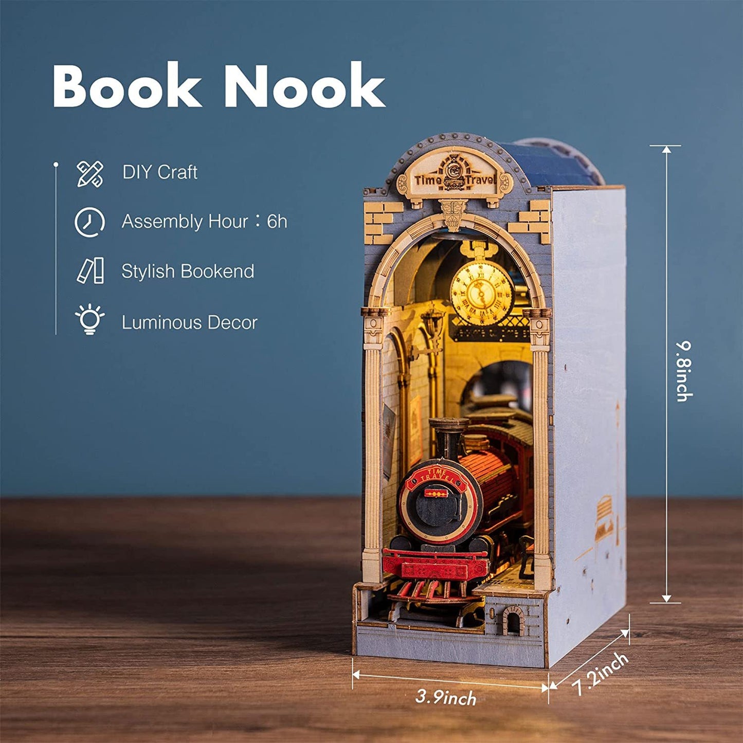 Robotime Rolife Book Nooks Series Stories In Books 5 Designs - Stunning DIY Wooden Miniature Scenes to Liven Up Your Bookshelf