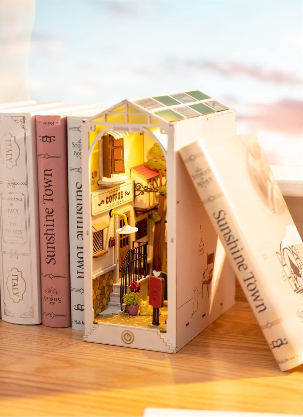 Robotime Rolife Book Nooks Series Stories In Books 5 Designs - Stunning DIY Wooden Miniature Scenes to Liven Up Your Bookshelf