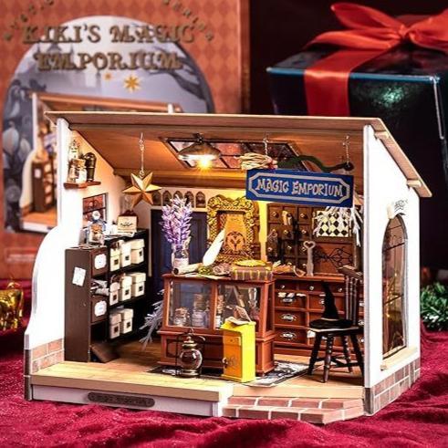 ROBOTIME DIY Miniature Model Mystic Archives Series 'Kiki's Magic Emporium Diorama Craft Kit (DG155)