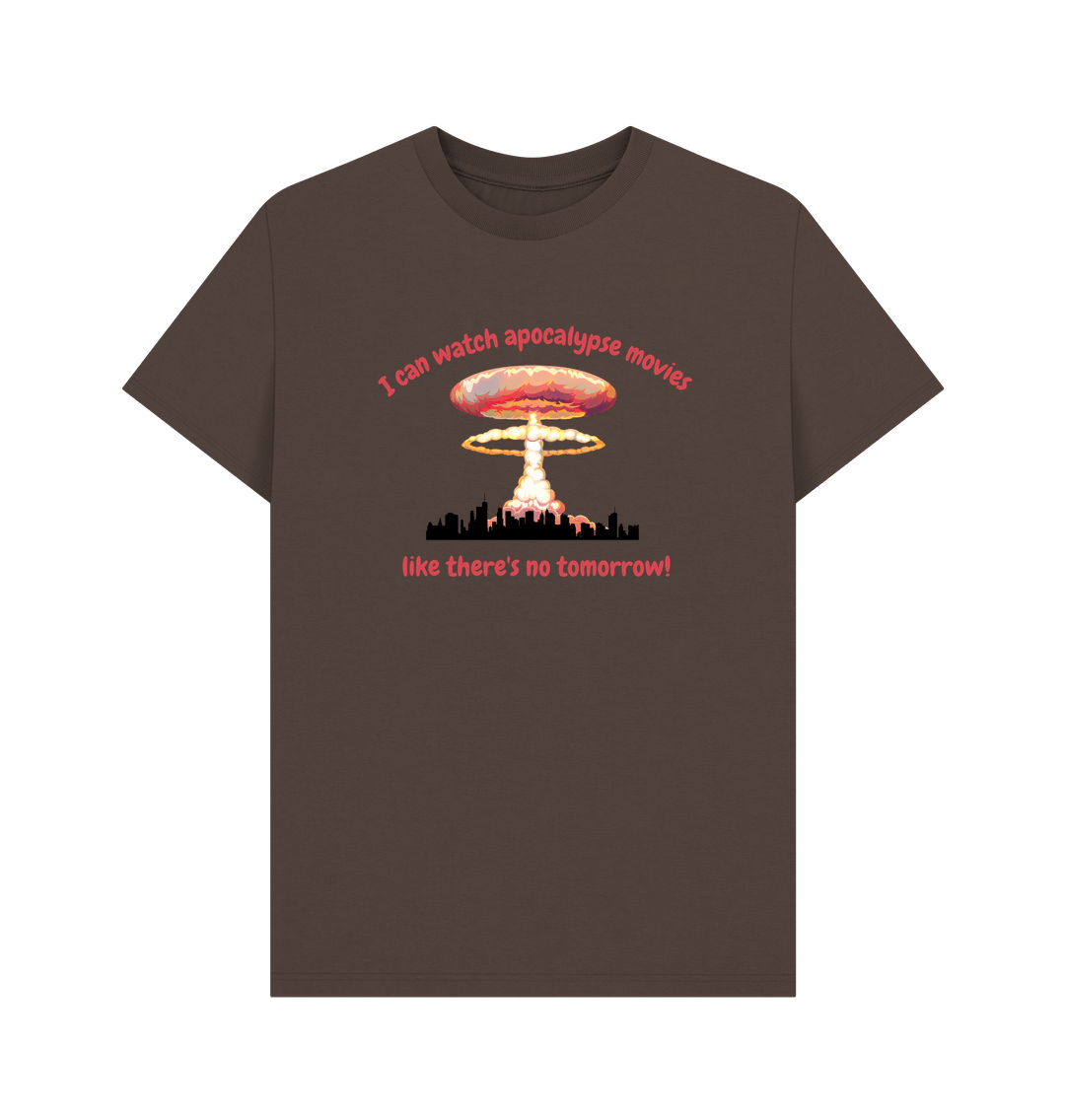 Chocolate Doomsday Dreamer: Apocalypse Movie Organic Cotton T-Shirt for Men