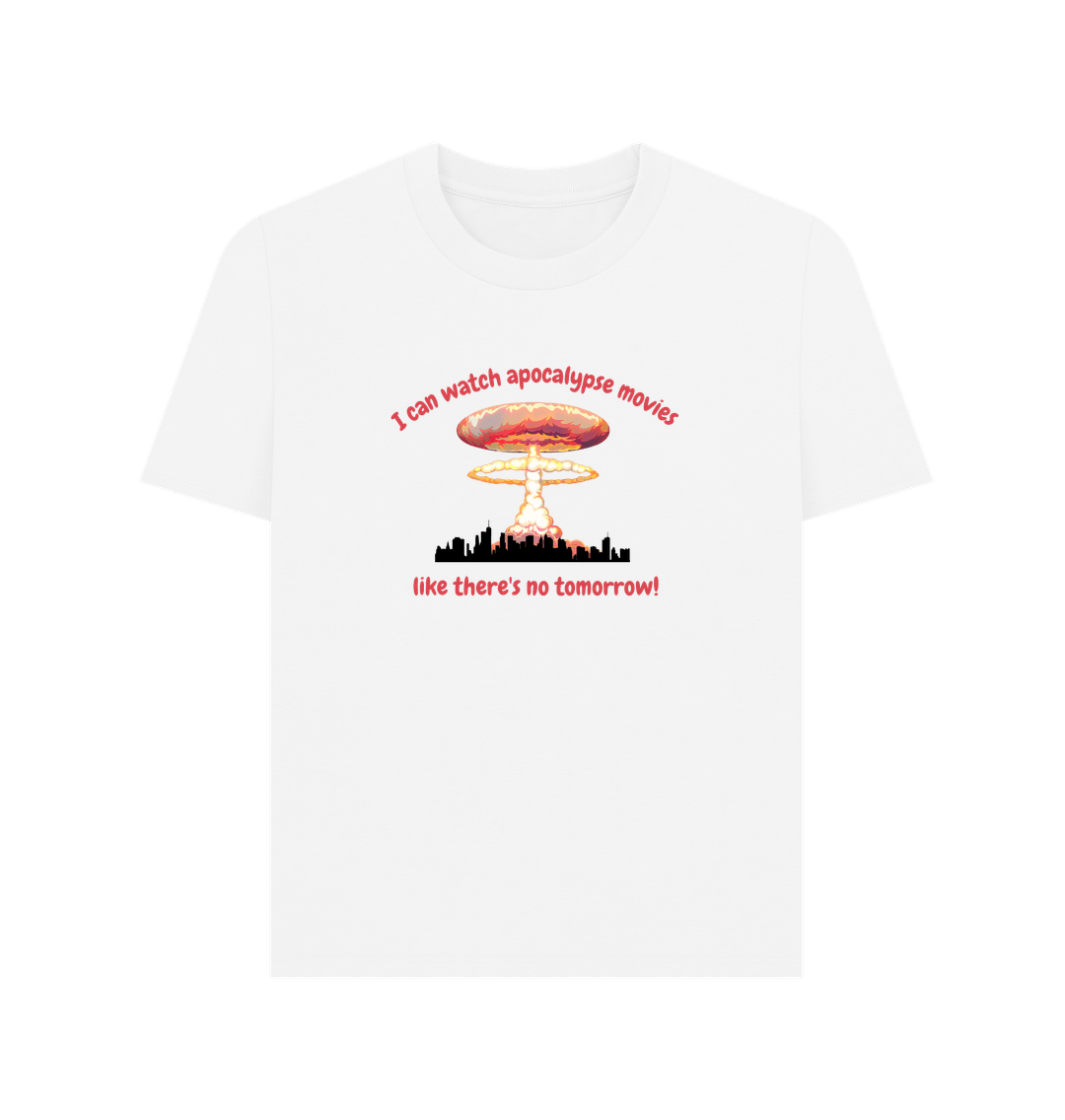 White Doomsday Dreamer: Apocalypse Movie Organic Cotton T-Shirt for Women