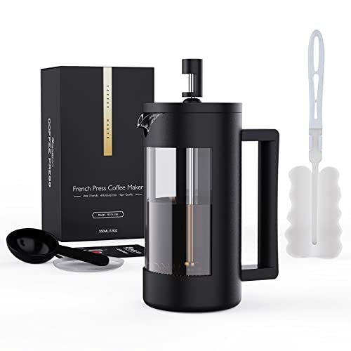 French Press Coffee Maker, cafetière 100% BPA Free Prensa Francesa, Rust-Free And Dishwasher Safe, 350ml or 600ml