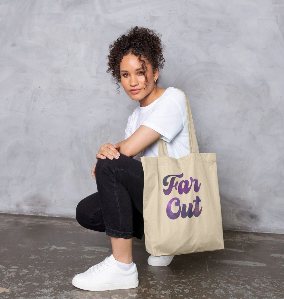 Far Out Galaxy T-Shirt: A Cosmically Cool Organic Shopper Tote Bag