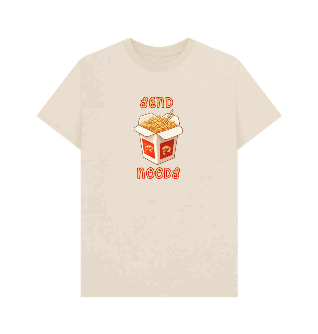 Oat Noodle Around in Style in this 'Send Noods' Organic Cotton T-Shirt for Women: A Playful Pun