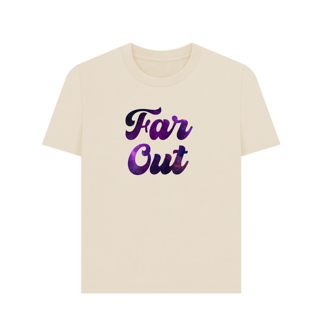 Oat Far Out Galaxy T-Shirt: A Cosmically Cool Retro Organic Tee For Women