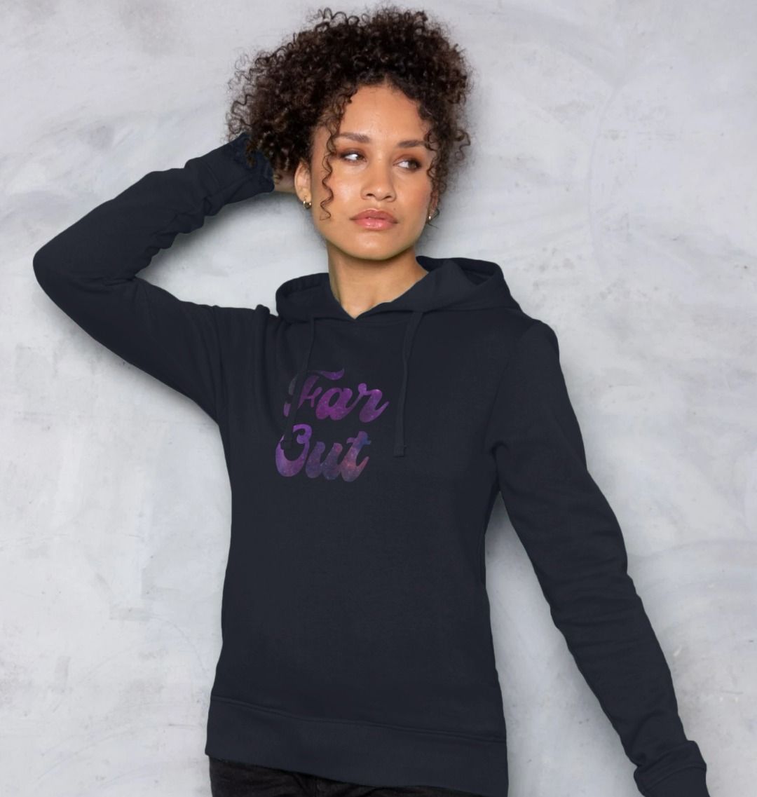 Far Out Galaxy T-Shirt: A Cosmically Cool Retro Hoodie For Women