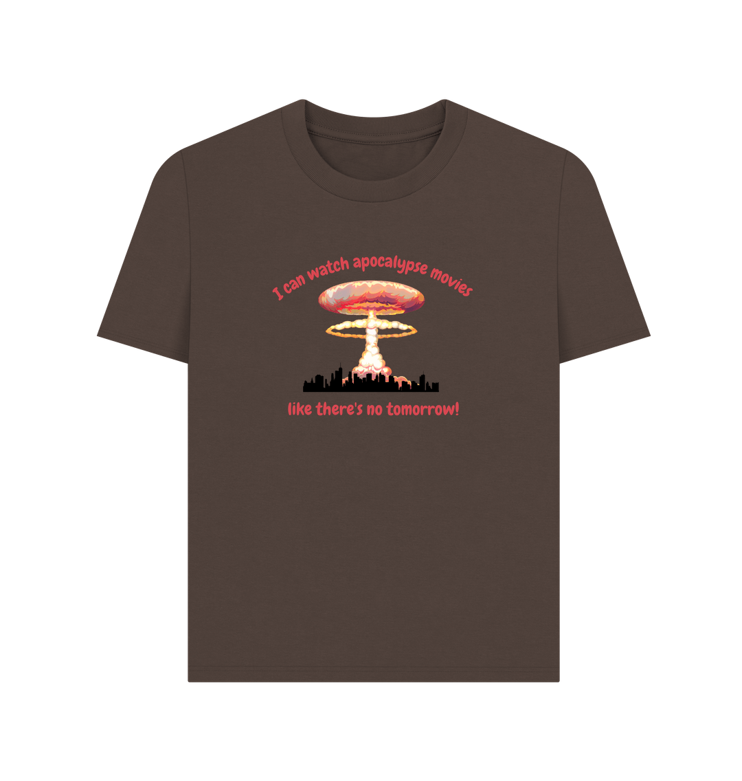 Chocolate Doomsday Dreamer: Apocalypse Movie Organic Cotton T-Shirt for Women