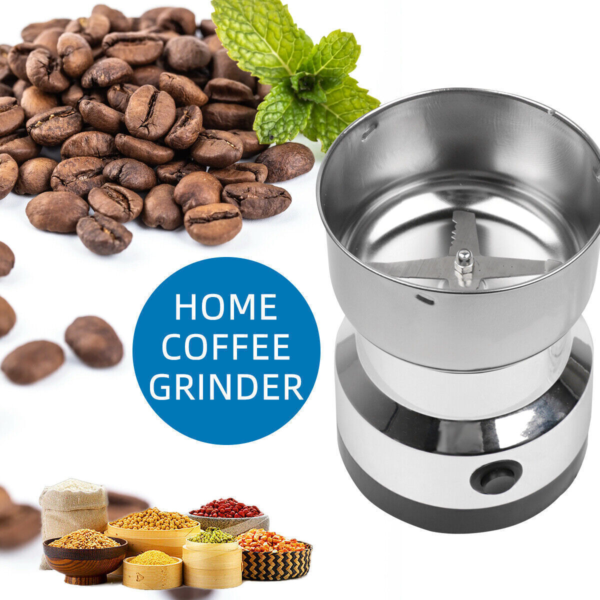 High-Speed Electric Coffee and Spice Grinder: Grind Fresh Daily