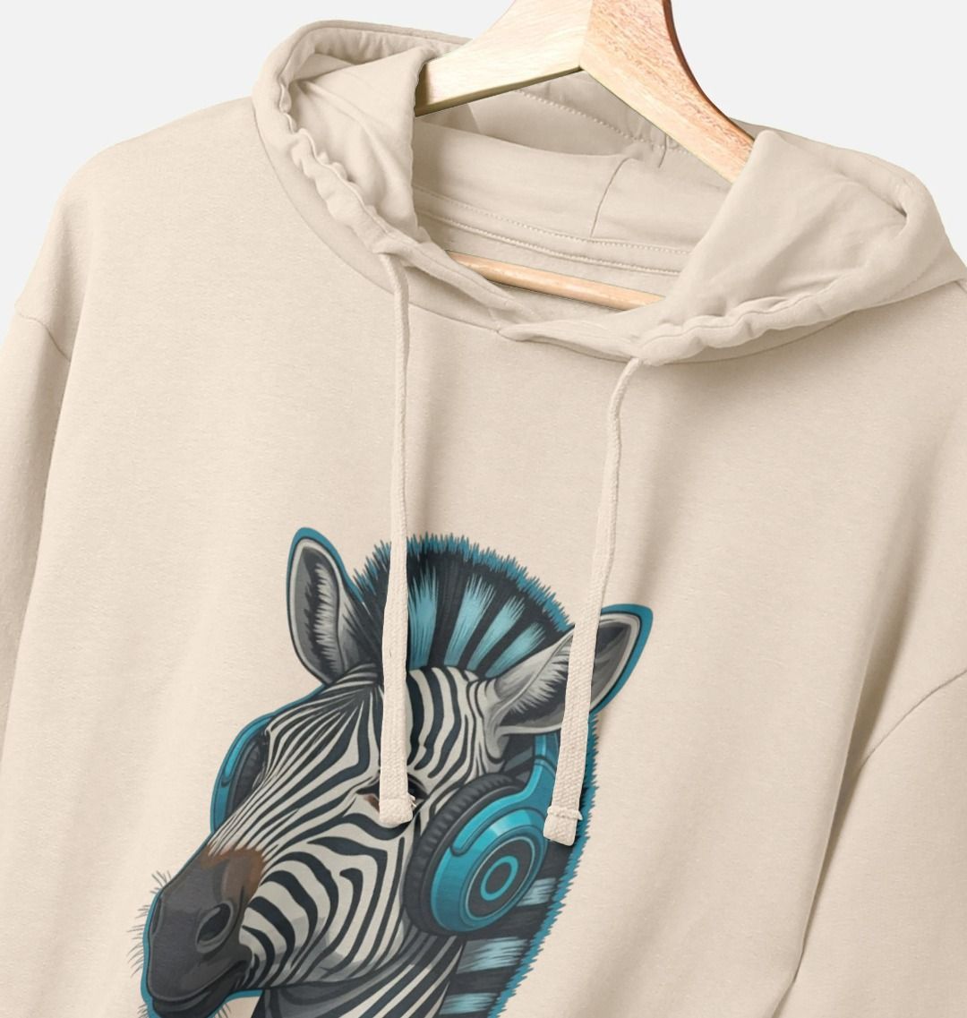 Cool Zebra Organic Cotton Hoodie for Men