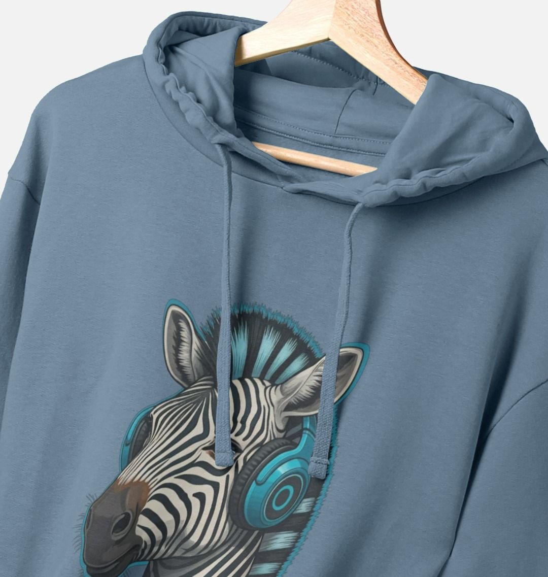 Cool Zebra Organic Cotton Hoodie for Men