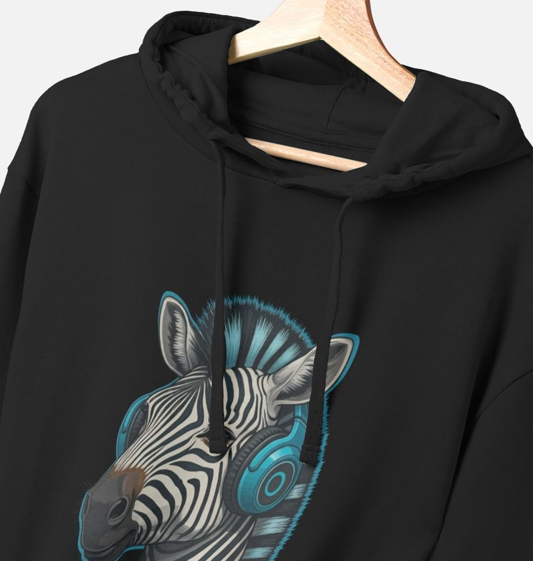 Cool Zebra Organic Cotton Hoodie for Men