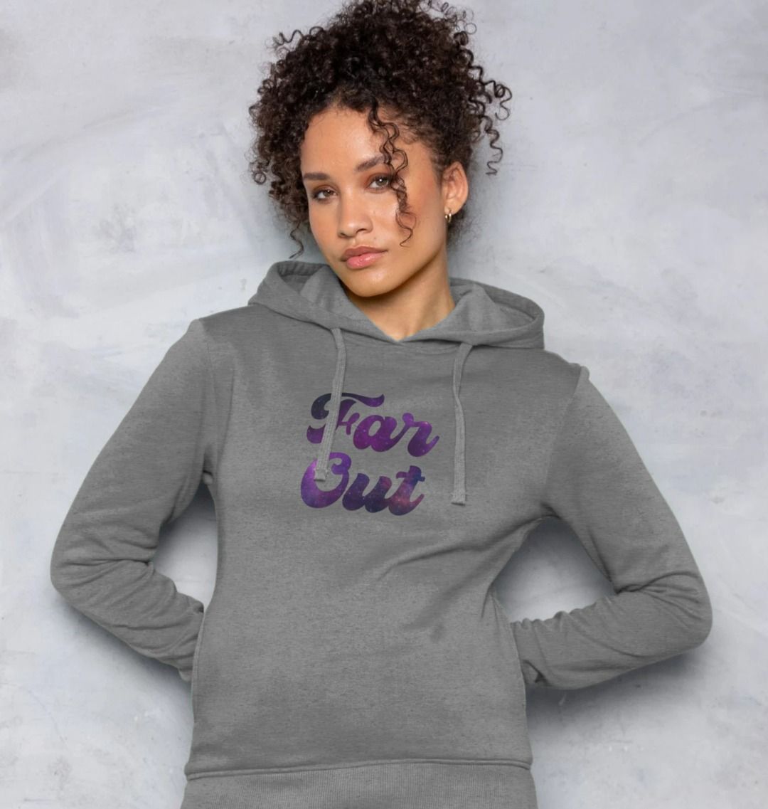 Far Out Galaxy T-Shirt: A Cosmically Cool Retro Hoodie For Women